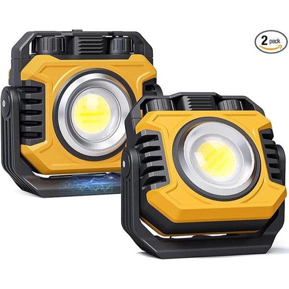 Samyoung 2 Pack Rechargeable 2400LM LED Work Light