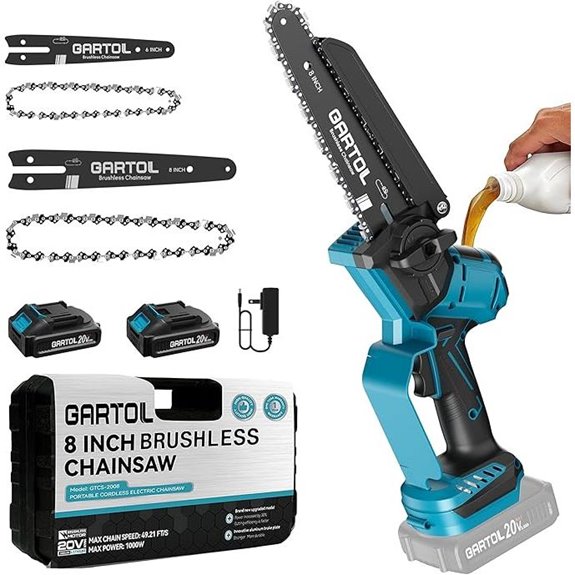 Mini Chainsaw 8” & 6” with Batteries and Charger