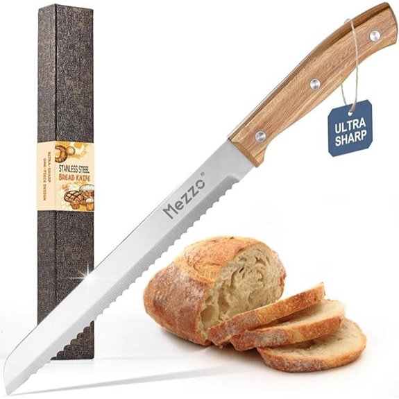 Mezzo Serrated Bread Knife – 8-Inch Sourdough Cutter