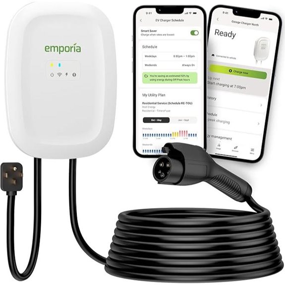 EMPORIA Level 2 WiFi EV Charger with J1772 Cable