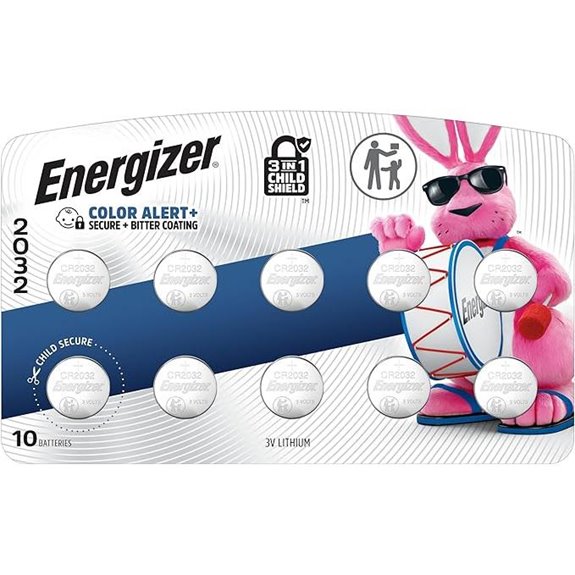 Energizer 2032 Batteries 10-Pack with Child Shield
