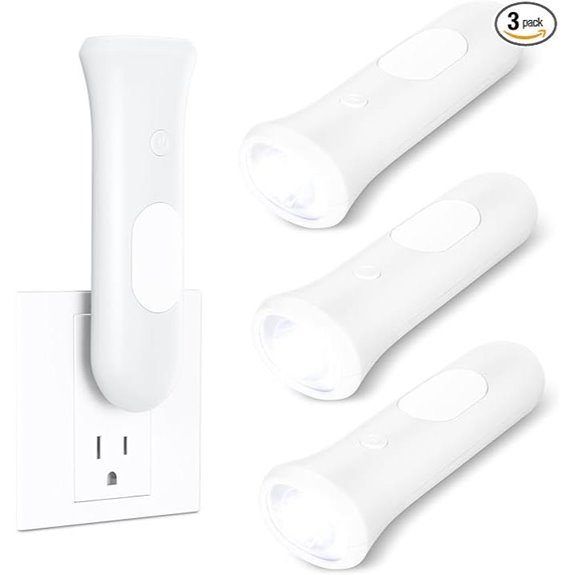 4-in-1 Rechargeable Emergency Wall Lights (3 Pack)