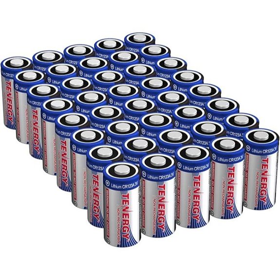 Tenergy 1500mAh CR123A Lithium Battery (40 Pack)
