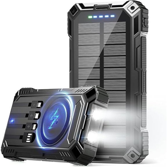 Power Bank 49800mAh Solar Charger with Wireless & USB-C