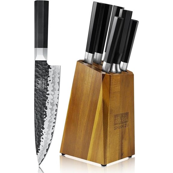 SHAN ZU 7-Piece High Carbon Kitchen Knife Set