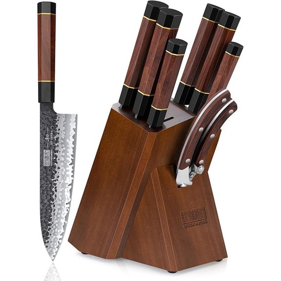 HOSHANHO 8-Piece High Carbon Steel Knife Set