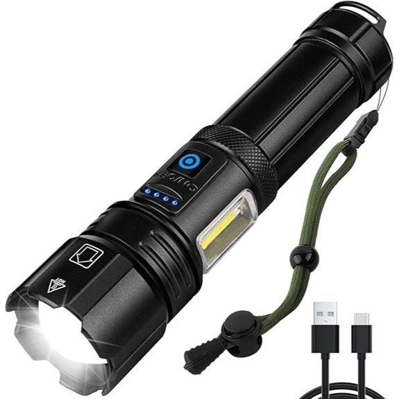 Rechargeable 99,000 Lumens LED Flashlight with 7 Modes