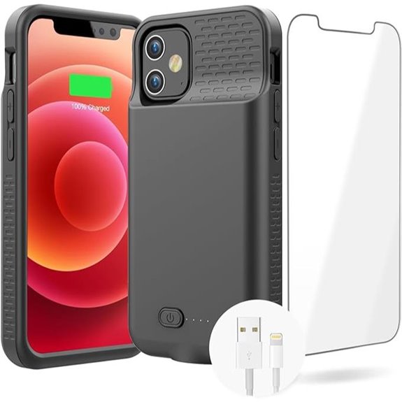 GIN FOXI iPhone 12/Pro Battery Case with 7000mAh Power