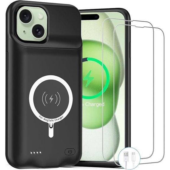 iPhone 15 Battery Case with Wireless Charging