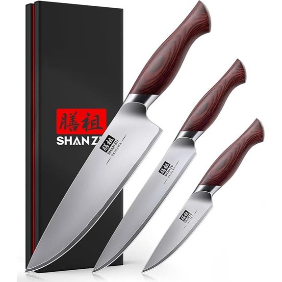 SHAN ZU 3-Piece Japanese Chef Knife Set