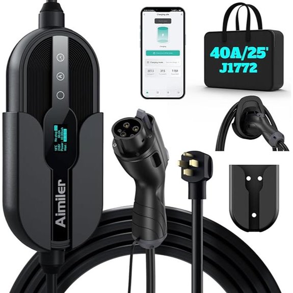 Level 2 EV Charger with WiFi 25ft Cable