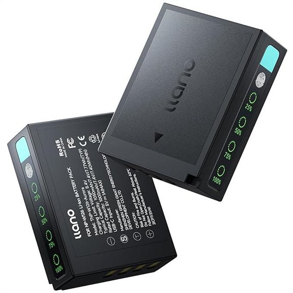 Llano Aurora NP-W126 Camera Batteries (2 Pack)