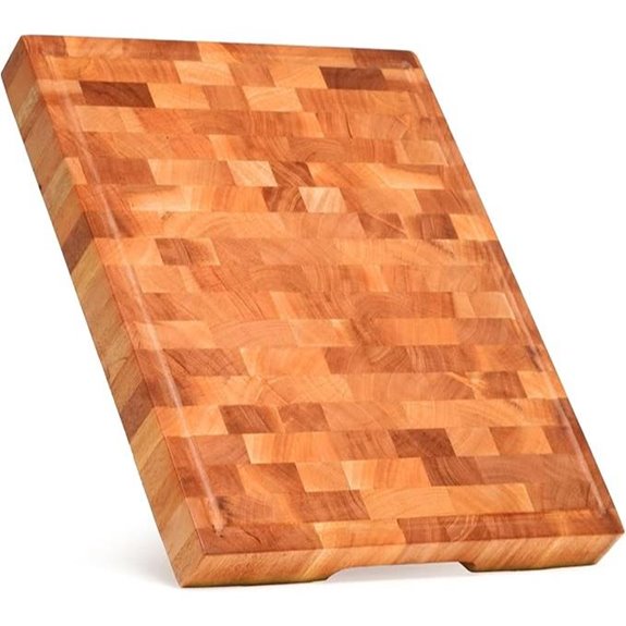 Shumar Mahogany End-Grain Cutting Board with Juice Groove