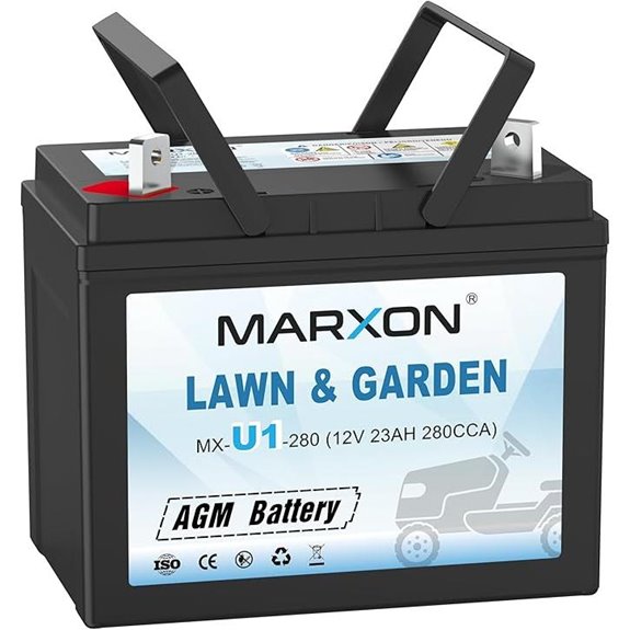 MARXON U1 280CCA Lawn Mower AGM Battery