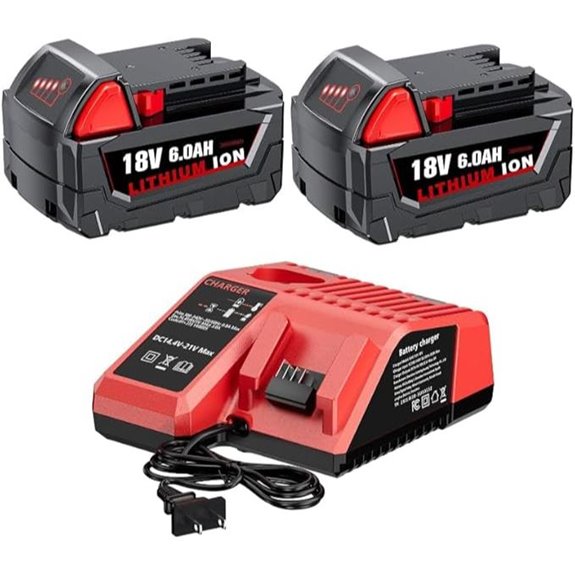 2-Pack 6.0Ah Milwaukee M18 Battery & Charger Set