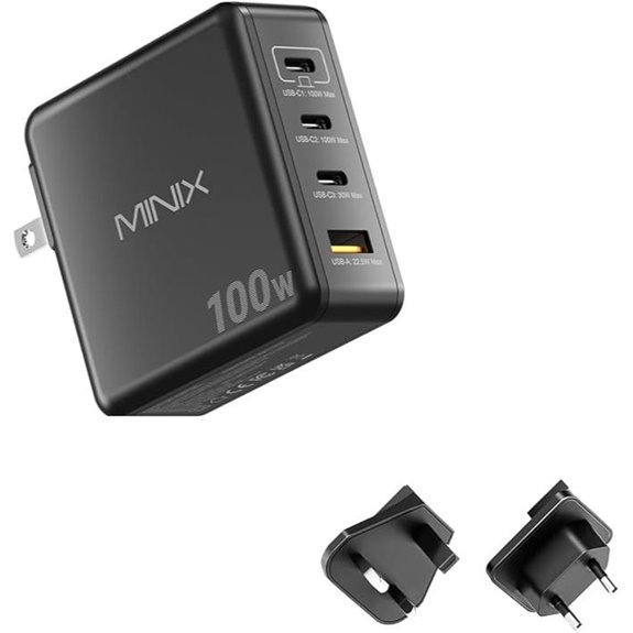 MINIX 100W 4-Port GaN USB-C Charger