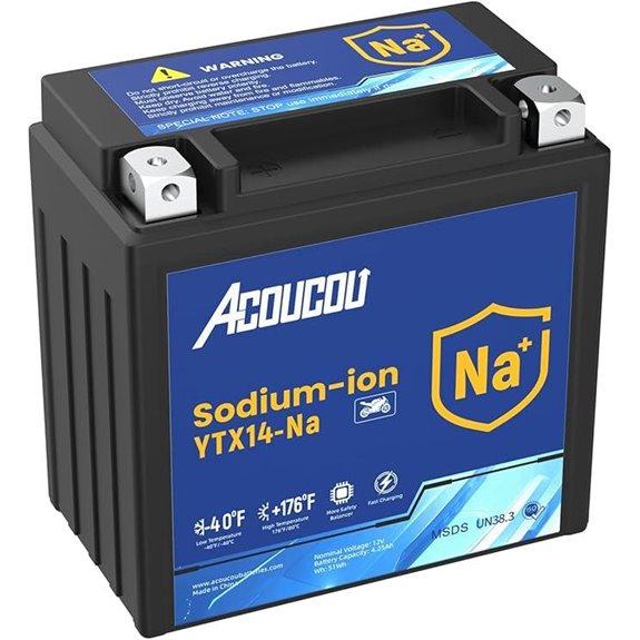 Acoucou YTX14-BS Motorcycle Battery 12V 250CCA