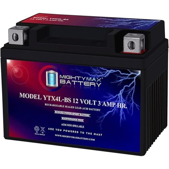 Mighty Max YTX4L-BS Motorcycle Battery (12V 3AH)