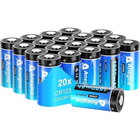 CR123A 3V Lithium Batteries 20-Pack