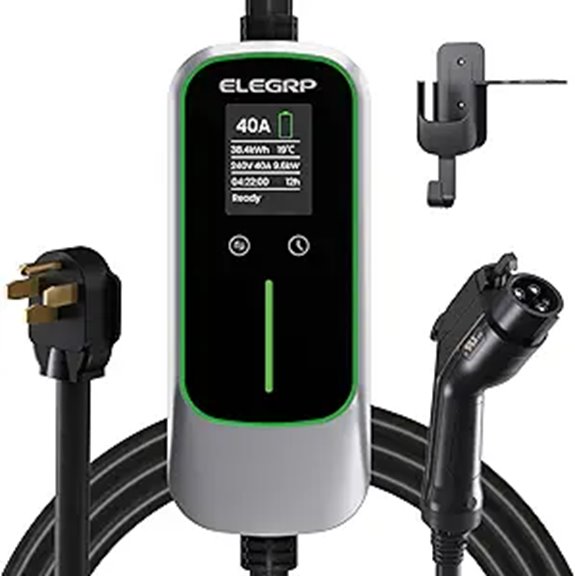 ELEGRP Level 2 EV Charger 40 Amp Portable Station