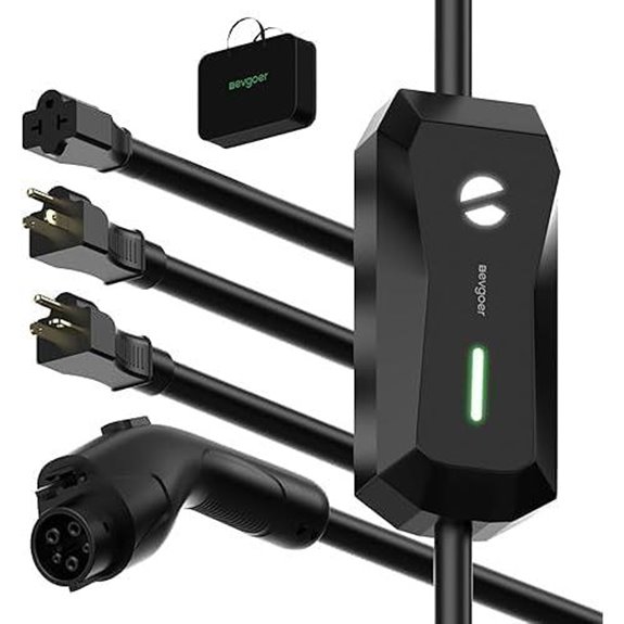 Portable Level 1/2 EV Charger with 25ft Cable