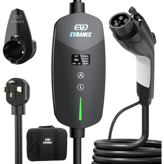 40A Portable Level 2 EV Charger with 25ft Cable