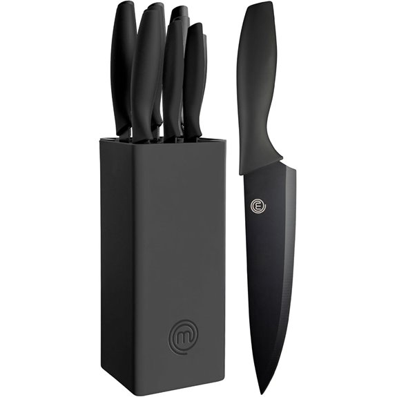 MasterChef Knife Set with Block and Soft Handles