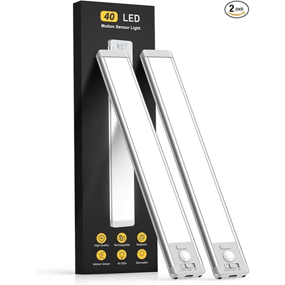 Rechargeable 10-inch Under Cabinet Closet Lights (2 Pack)