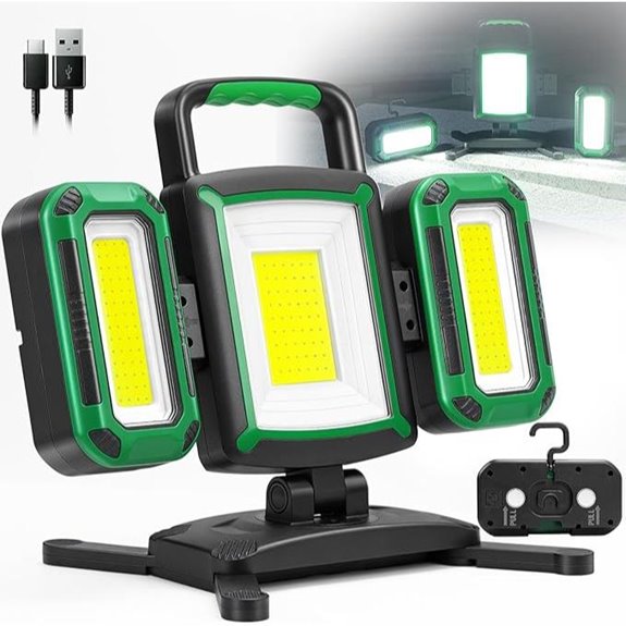 Rechargeable 50W 5000LM Work Light with 3-in-1 Features