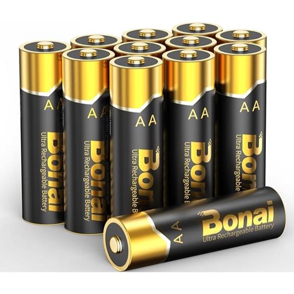 BONAI Gold Rechargeable AA Batteries 12-Pack