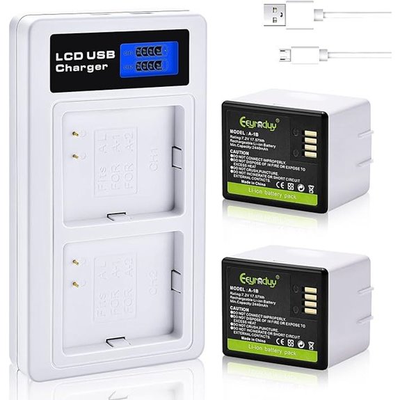 2-Pack Rechargeable Batteries and Charger for Arlo Pro