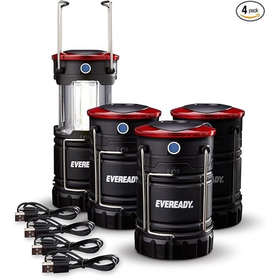 Eveready Rechargeable Collapsible Lanterns (4 Pack)