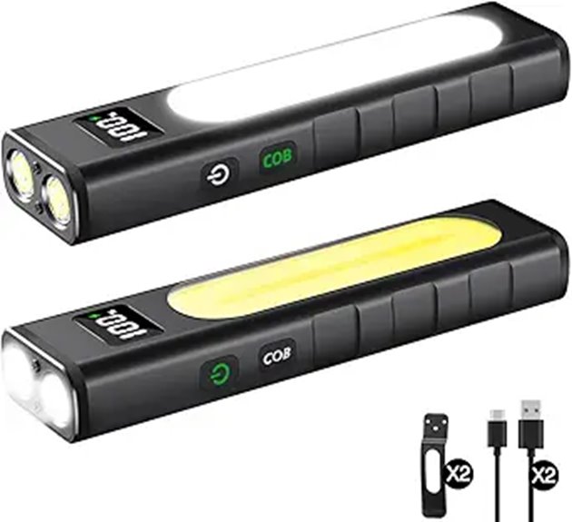 Rechargeable High Lumens LED Flashlight Magnetic Pocket Light