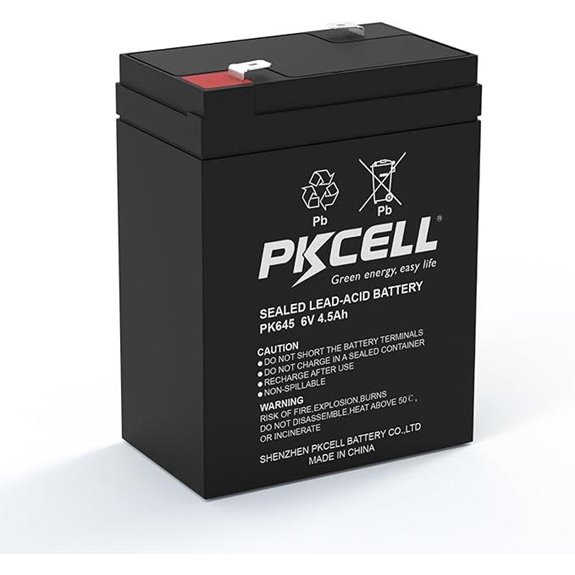 PKCELL 6V 4.5Ah Rechargeable SLA Battery