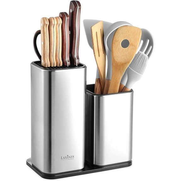 Stainless Steel Knife & Utensil Holder for Kitchen
