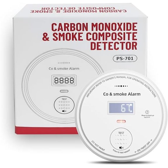 10-Year Smoke & CO Detector with Digital Display