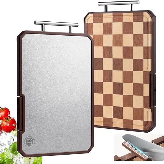 Titanium Cutting Board with Knife Sharpener
