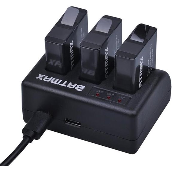 Batmax GoPro Battery Pack with USB Charger (3-Pack)