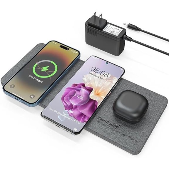 ZealSound Triple Wireless Charger with AC Adapter
