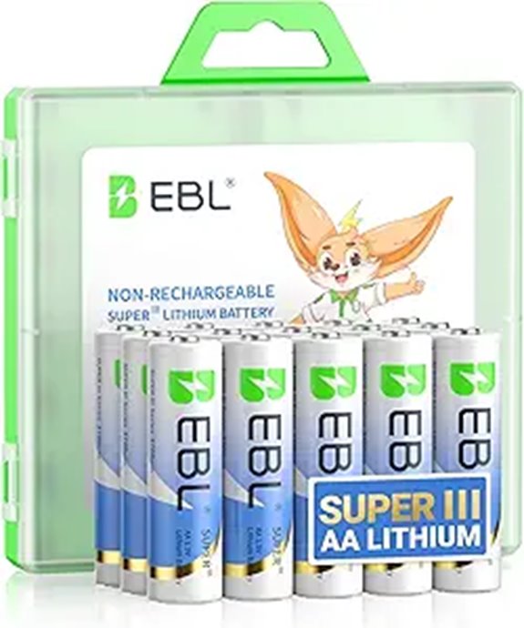 EBL 12 Pack Lithium AA Batteries for Devices