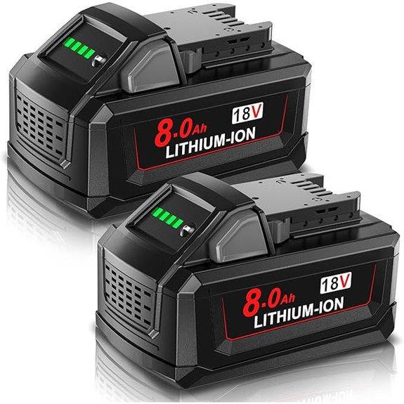 2-Pack 8000mAh M18 Battery Replacement for Milwaukee