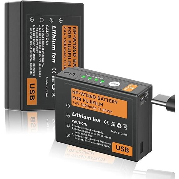 NP-W126s Battery Pack for Fuji Cameras (2 Pack)
