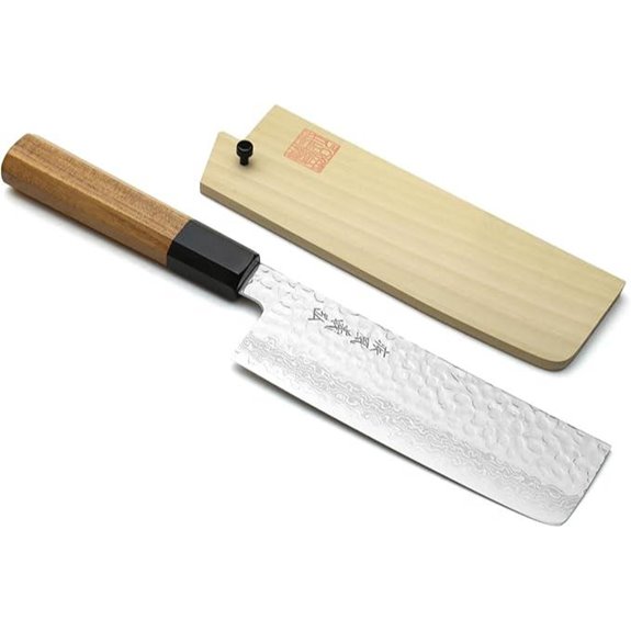 Yoshihiro VG10 Damaskus Nakiri Vegetable Knife