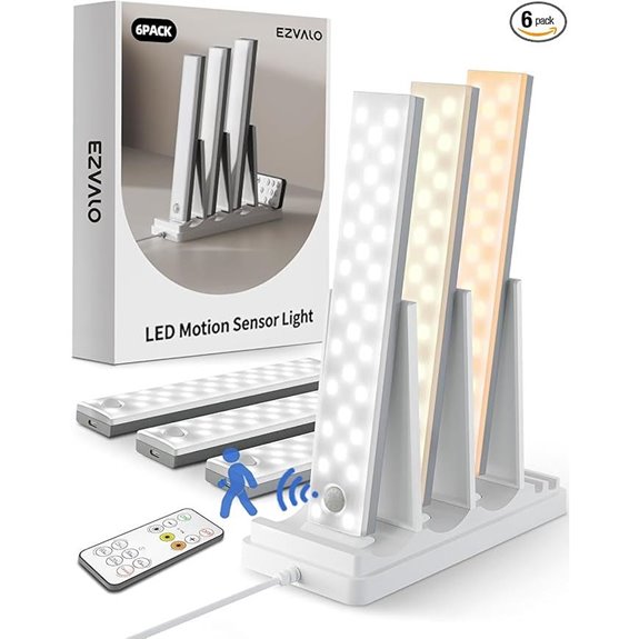 EZVALO 6-Pack Wireless Under Cabinet Lights with Remote
