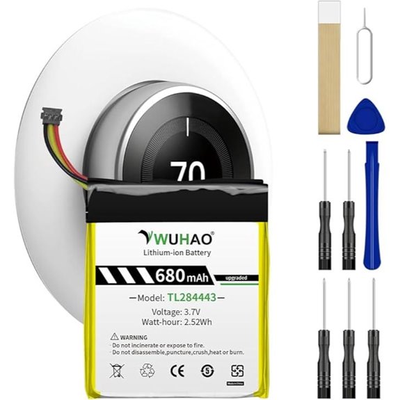 WUHAO Nest Thermostat Battery Replacement 3rd Gen