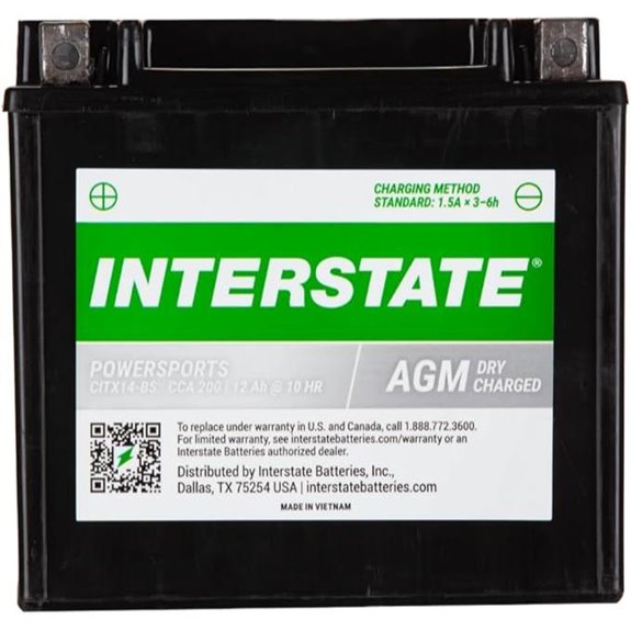 Interstate YTX14-BS 12V Powersports AGM Battery