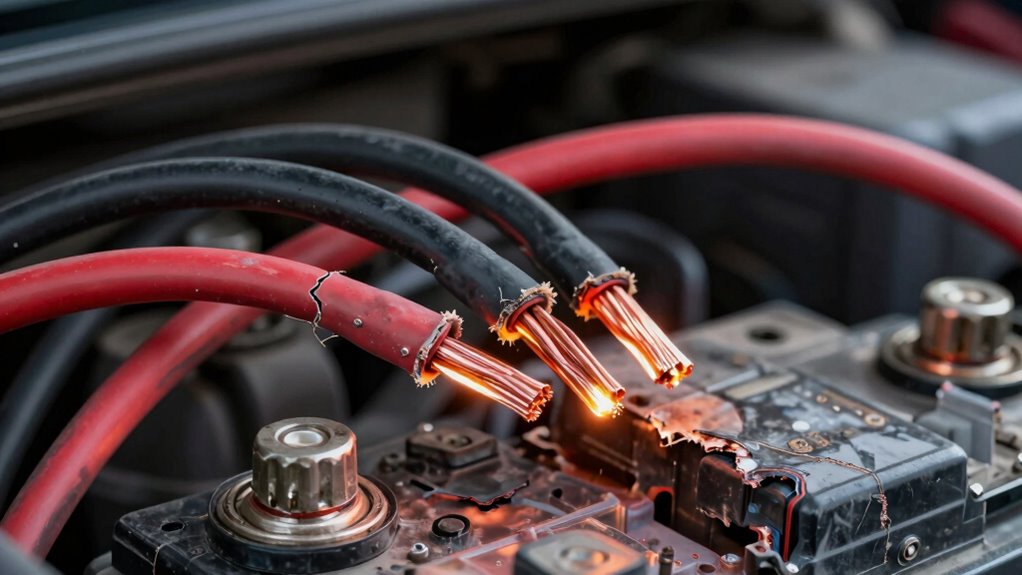 incorrect gauge causes overheating