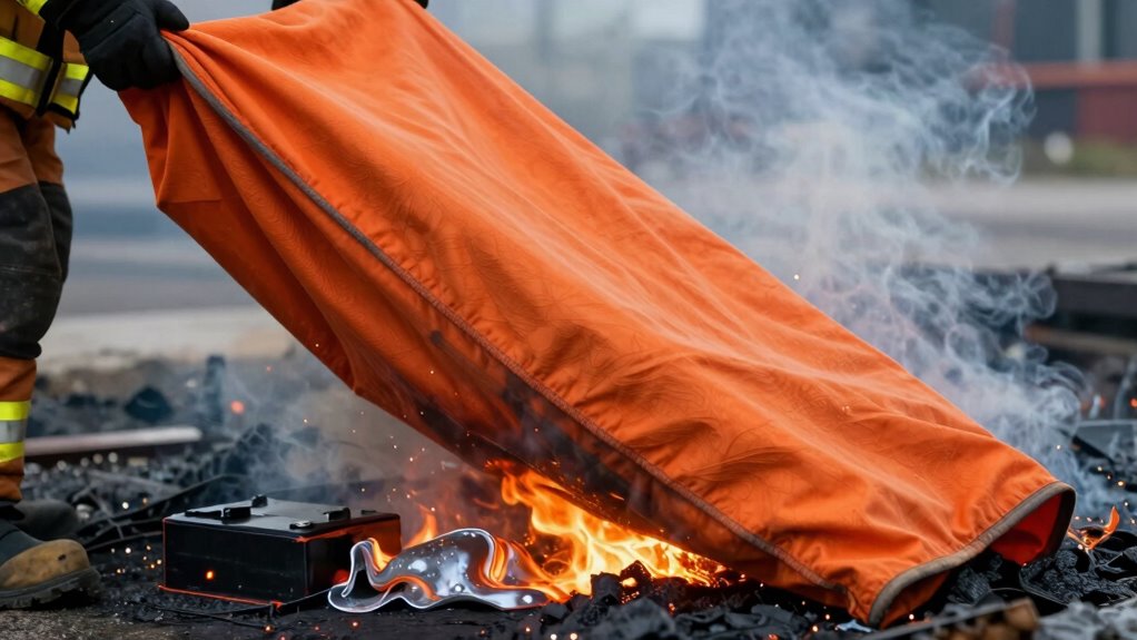 use fire blanket properly