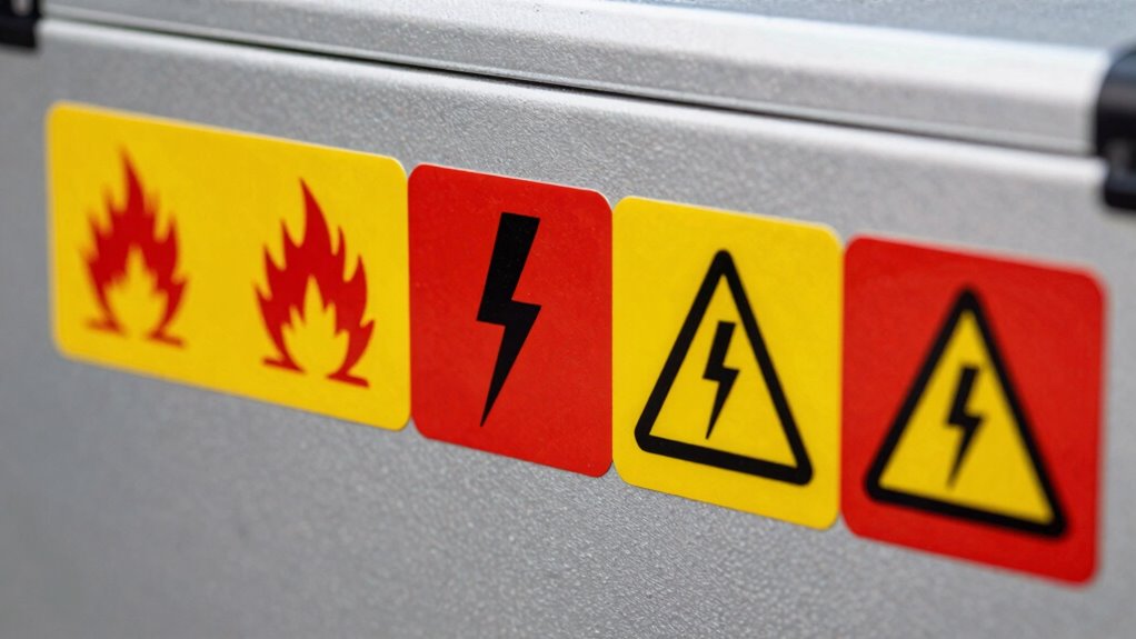 battery hazard labels ensure safety