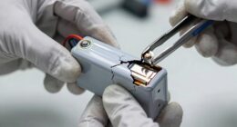 handle cracked battery safely